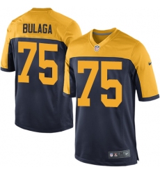Men's Nike Green Bay Packers #75 Bryan Bulaga Game Navy Blue Alternate NFL Jersey