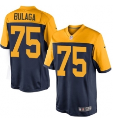 Youth Nike Green Bay Packers #75 Bryan Bulaga Elite Navy Blue Alternate NFL Jersey