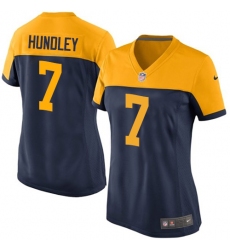 Women's Nike Green Bay Packers #7 Brett Hundley Game Navy Blue Alternate NFL Jersey