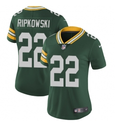 Women's Nike Green Bay Packers #22 Aaron Ripkowski Elite Green Team Color NFL Jersey