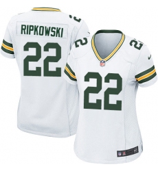 Women's Nike Green Bay Packers #22 Aaron Ripkowski Game White NFL Jersey