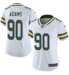 Women's Nike Green Bay Packers #90 Montravius Adams Elite White NFL Jersey