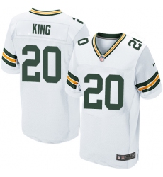 Men's Nike Green Bay Packers #20 Kevin King Elite White NFL Jersey