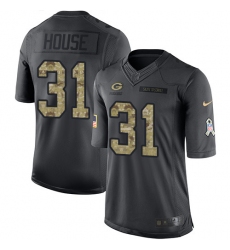 Youth Nike Green Bay Packers #31 Davon House Limited Black 2016 Salute to Service NFL Jersey