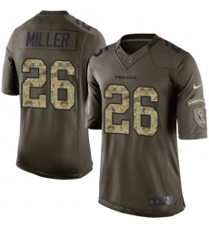 Men's Nike Houston Texans #26 Lamar Miller Elite Green Salute to Service NFL Jersey