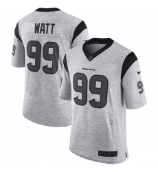 Men's Nike Houston Texans #99 J.J. Watt Limited Gray Gridiron II NFL Jersey