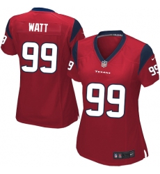 Women's Nike Houston Texans #99 J.J. Watt Game Red Alternate NFL Jersey