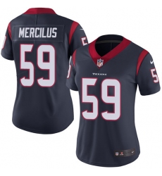 Women's Nike Houston Texans #59 Whitney Mercilus Elite Navy Blue Team Color NFL Jersey