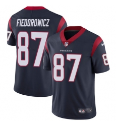 Men's Nike Houston Texans #87 C.J. Fiedorowicz Limited Navy Blue Team Color Vapor Untouchable NFL Jersey