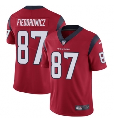 Youth Nike Houston Texans #87 C.J. Fiedorowicz Elite Red Alternate NFL Jersey