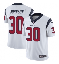 Youth Nike Houston Texans #30 Kevin Johnson Elite White NFL Jersey