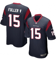 Men's Nike Houston Texans #15 Will Fuller V Game Navy Blue Team Color NFL Jersey