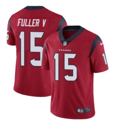 Men's Nike Houston Texans #15 Will Fuller V Limited Red Alternate Vapor Untouchable NFL Jersey