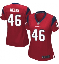 Women's Nike Houston Texans #46 Jon Weeks Game Red Alternate NFL Jersey