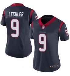 Women's Nike Houston Texans #9 Shane Lechler Elite Navy Blue Team Color NFL Jersey