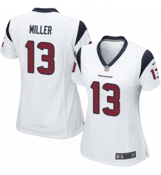 Women's Nike Houston Texans #13 Braxton Miller Game White NFL Jersey