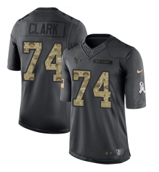 Men's Nike Houston Texans #74 Chris Clark Limited Black 2016 Salute to Service NFL Jersey