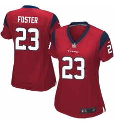 Women's Nike Houston Texans #23 Arian Foster Game Red Alternate NFL Jersey