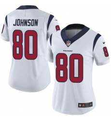 Women's Nike Houston Texans #80 Andre Johnson Elite White NFL Jersey