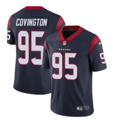 Men's Nike Houston Texans #95 Christian Covington Limited Navy Blue Team Color Vapor Untouchable NFL Jersey