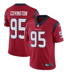 Youth Nike Houston Texans #95 Christian Covington Elite Red Alternate NFL Jersey