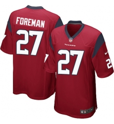 Men's Nike Houston Texans #27 D'Onta Foreman Game Red Alternate NFL Jersey