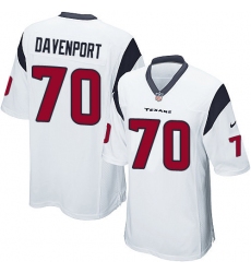 Men's Nike Houston Texans #70 Julien Davenport Game White NFL Jersey