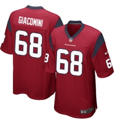 Men's Nike Houston Texans #68 Breno Giacomini Game Red Alternate NFL Jersey