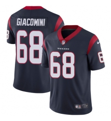 Youth Nike Houston Texans #68 Breno Giacomini Elite Navy Blue Team Color NFL Jersey