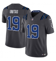 Men's Indianapolis Colts #19 Johnny Unitas Dark Gray 2026 F.U.S.E. Rivalries Collection Limited Football Stitched Jersey