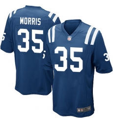 Men's Nike Indianapolis Colts #35 Darryl Morris Game Royal Blue Team Color NFL Jersey