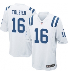 Men's Nike Indianapolis Colts #16 Scott Tolzien Game White NFL Jersey