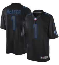 Men's Nike Indianapolis Colts #1 Pat McAfee Limited Black Impact NFL Jersey