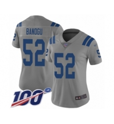 Women's Indianapolis Colts #84 Jack Doyle Limited Gray Inverted Legend 100th Season Football Jersey