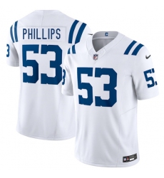 Men's Indianapolis Colts #53 Jacob Phillips White 2025 F.U.S.E. Vapor Limited Football Stitched Jersey