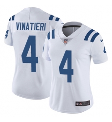 Women's Nike Indianapolis Colts #4 Adam Vinatieri Elite White NFL Jersey
