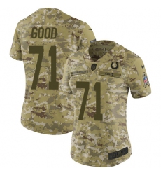 Women's Nike Indianapolis Colts #71 Denzelle Good Limited Camo 2018 Salute to Service NFL Jersey