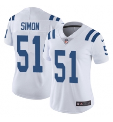 Women's Nike Indianapolis Colts #51 John Simon Elite White NFL Jersey
