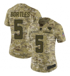 Women's Nike Jacksonville Jaguars #5 Blake Bortles Limited Camo 2018 Salute to Service NFL Jersey