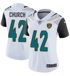 Women's Nike Jacksonville Jaguars #42 Barry Church Elite White NFL Jersey