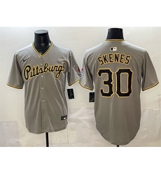 Men's Pittsburgh Pirates #30 Paul Skenes Gray Limited Stitched Baseball Jersey