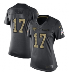 Women's Nike Jacksonville Jaguars #17 Arrelious Benn Limited Black 2016 Salute to Service NFL Jersey