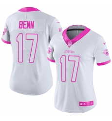 Women's Nike Jacksonville Jaguars #17 Arrelious Benn Limited White/Pink Rush Fashion NFL Jersey