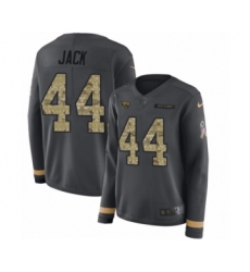 Women's Nike Jacksonville Jaguars #44 Myles Jack Limited Black Salute to Service Therma Long Sleeve NFL Jersey