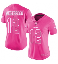 Women's Nike Jacksonville Jaguars #12 Dede Westbrook Limited Pink Rush Fashion NFL Jersey