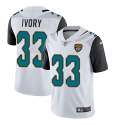 Men's Nike Jacksonville Jaguars #33 Chris Ivory White Vapor Untouchable Limited Player NFL Jersey
