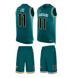 Men's Nike Jacksonville Jaguars #11 Marqise Lee Limited Teal Green Tank Top Suit NFL Jersey