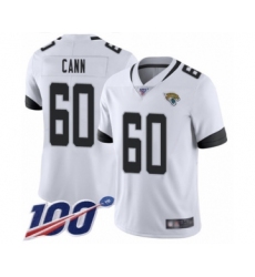 Men's Jacksonville Jaguars #60 A. J. Cann White Vapor Untouchable Limited Player 100th Season Football Jersey