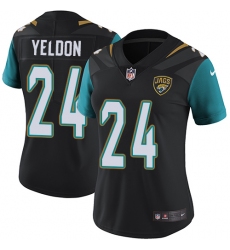 Women's Nike Jacksonville Jaguars #24 T.J. Yeldon Elite Black Alternate NFL Jersey