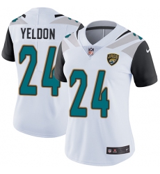 Women's Nike Jacksonville Jaguars #24 T.J. Yeldon Elite White NFL Jersey